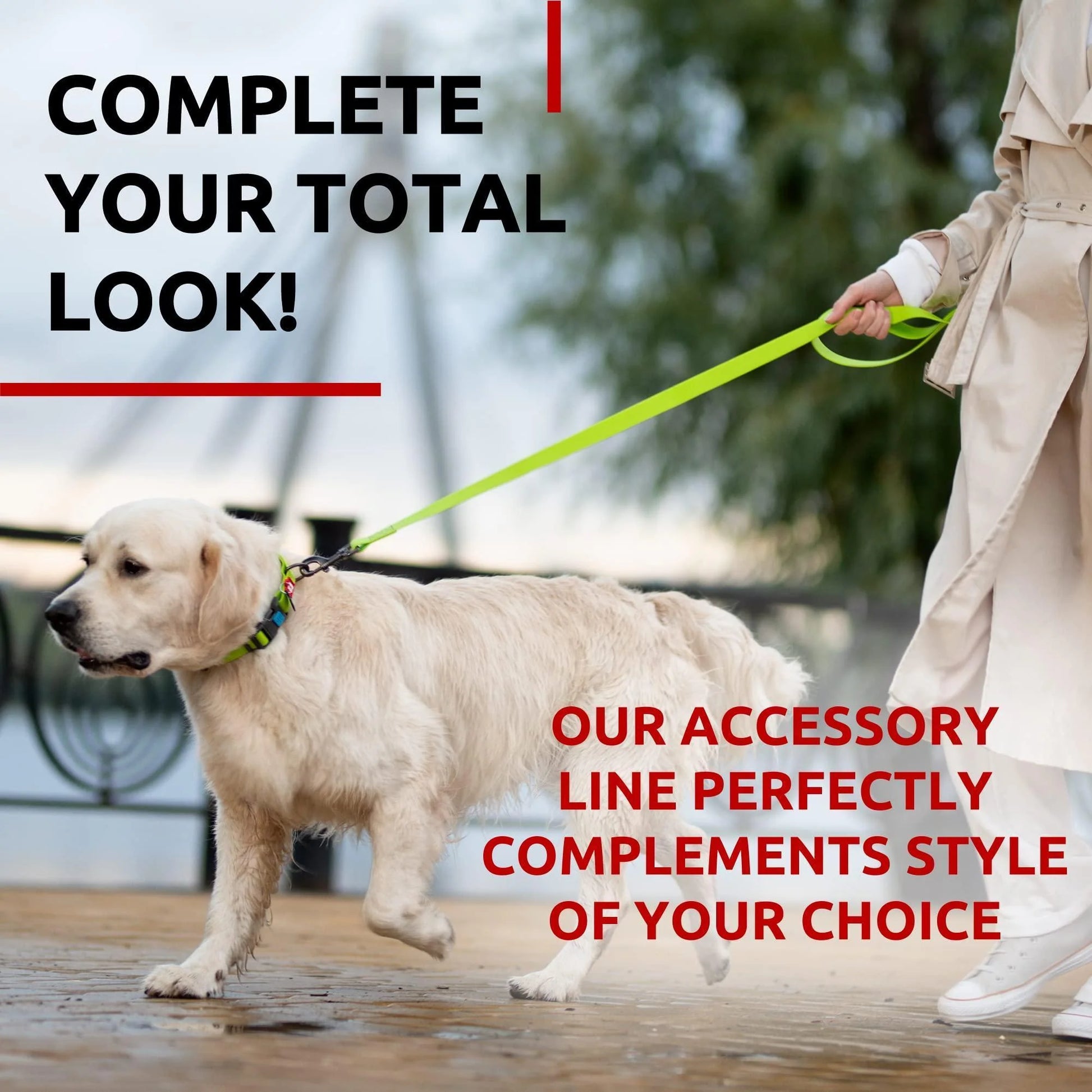 WAUDOG Waterproof Dog Leash 4 Ft 6 Ft anti Slip Dog Leash for Large Dogs Small and Medium Dogs Heavy Duty Dog Leash with Water and Dirt Resistant Long or Short Dog Leashes for Boy & Girl Dogs