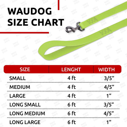 WAUDOG Waterproof Dog Leash 4 Ft 6 Ft anti Slip Dog Leash for Large Dogs Small and Medium Dogs Heavy Duty Dog Leash with Water and Dirt Resistant Long or Short Dog Leashes for Boy & Girl Dogs