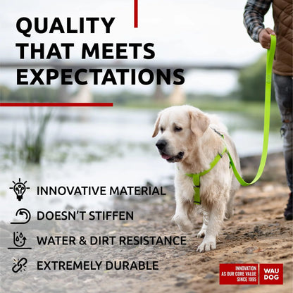 WAUDOG Waterproof Dog Leash 4 Ft 6 Ft anti Slip Dog Leash for Large Dogs Small and Medium Dogs Heavy Duty Dog Leash with Water and Dirt Resistant Long or Short Dog Leashes for Boy & Girl Dogs